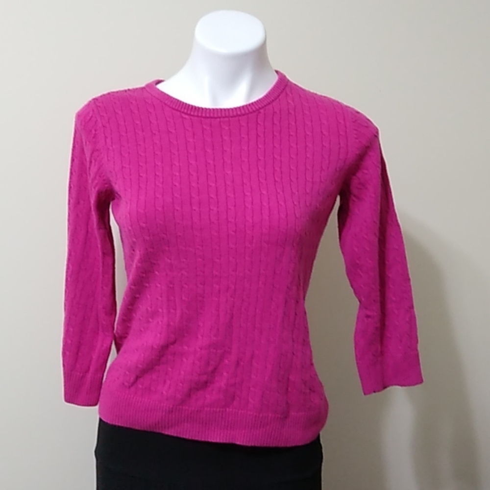 Limited pink 3/4 sleeve sweater small